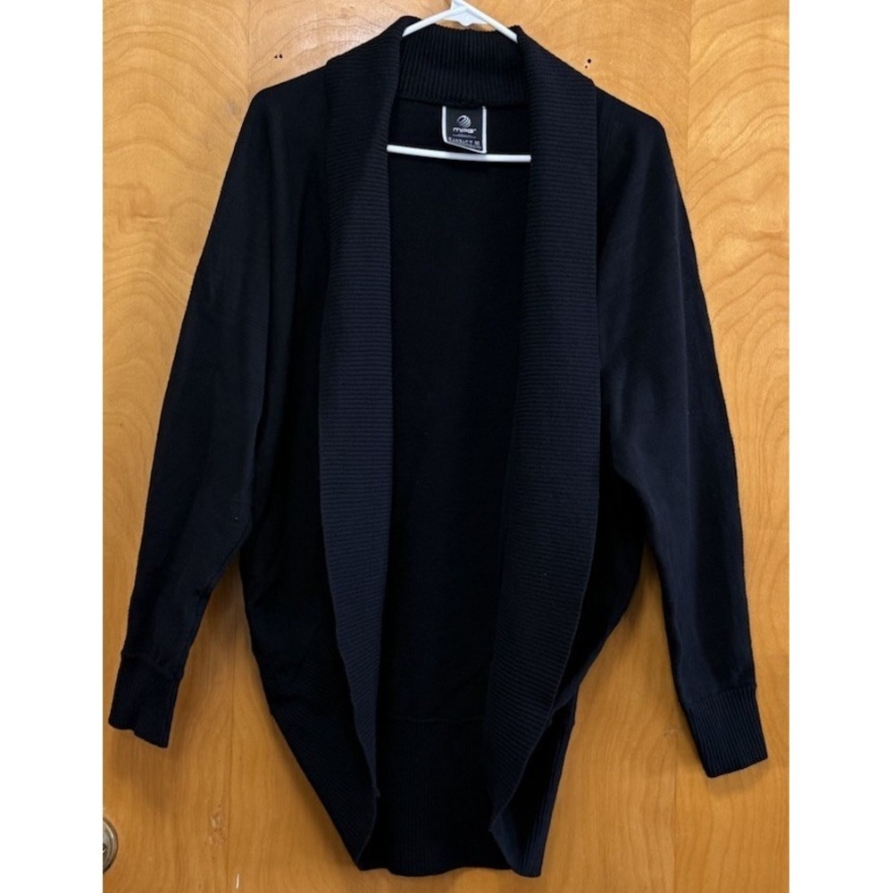 MPG Mondetta Performance Gear Womens‎ Cocoon Dolman Sleeve Cardigan Black Sz M